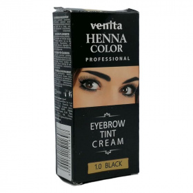 Venita Henna Color tartós szempilla és szemöldök krémfesték nr. 1.0 - fekete 15g