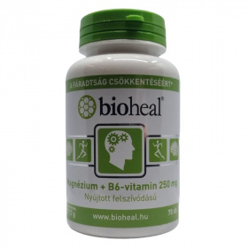 Bioheal magnézium + B6-vitamin 250mg nyújtott felszívódású tabletta 70db