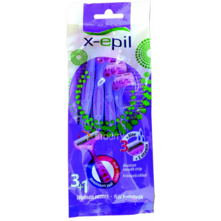 X-Epil 3 pengés eldobható női borotva 4db