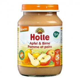 Holle bio bébiétel - alma körtével 190g