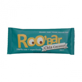 Roobar 100% raw bio gyümölcsszelet - chia mag-kókusz 30g