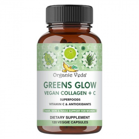 Organic Veda Greens Glow vegán kollagén kapszula 120db