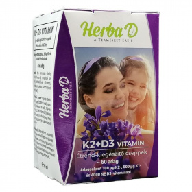 Herba-D K2+D3-vitamin étrend-kiegészítő cseppek 20ml