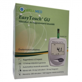 Wellmed Easy Touch GU vércukormérő és húgysav mérő készülék 1db