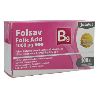 JutaVit folsav B9 (folic acid 1000µg) tabletta 100db