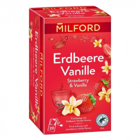 Milford eper-vanília ízű gyümölcstea (20x2g) 20db