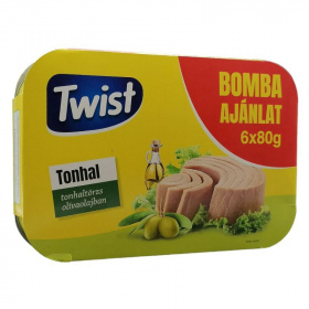 Twist tonhaltörzs olívaolajban (6x80g) 480g