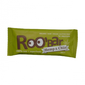 Roobar 100% raw bio gyümölcsszelet - kenderprotein-chia mag 30g