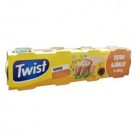 Twist tonhaltörzs napraforgó olajban (4x80g) 320g