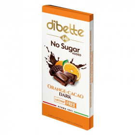 Dibette nas narancs ízű kakaós krémmel töltött étcsokoládé (hozzáadott cukor nélkül) 80g
