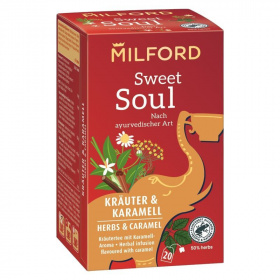 Milford sweet soul karamellel ízesített gyógynövényes teakeverék (20 x 2,25g) 45g