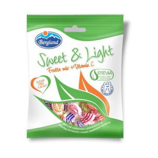 Bergland Sweet & Light cukormentes cukorka - frutta mix 60g
