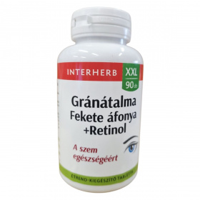 Interherb XXL Gránátalma, Fekete áfonya + Retinol tabletta 90db
