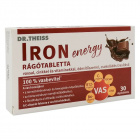 Dr. Theiss iron energy rágótabletta (vassal, cinkkel és vitaminokkal, csokoládé ízben) 30db Dr. Theiss iron energy rágótabletta (vassal, cinkkel és vitaminokkal, csokoládé ízben) 30db