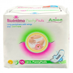 Biointimo panty pads tisztasági betét (hosszított szárnyas) 15db