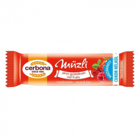Cerbona müzliszelet hozzáadott cukor nélkül - piros gyümölcsös 20g