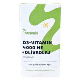 Netamin D3-vitamin 4000NE+olívaolaj kapszula 30db