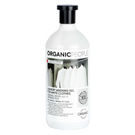 Organic People öko mosógél (fehér ruhákhoz, bio vízililiommal és japán rizzsel) 1000ml