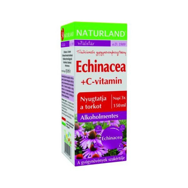 2968 Ft Naturland echinacea + Cvitamin szirup 150ml Egészségpláza