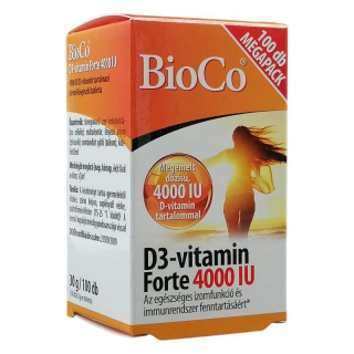 BioCo D3-vitamin Forte 4000IU megapack tabletta 100db