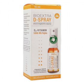 Bioextra D-spray 1000NE D3-vitamint tartalmazó étrend-kiegészítő szájspray 15ml