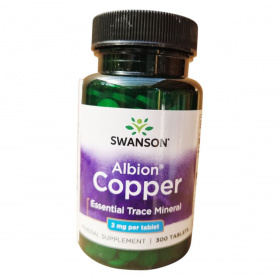 Swanson Copper Albion Réz-biszglicinát 2mg tabletta 300db