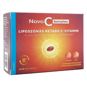 Novo C Komplex liposzómális Retaerd C-vitamin +D3, +Zn lágykapszula 60db
