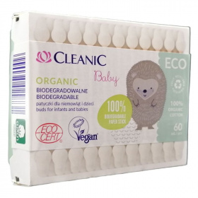 Cleanic baby eco organic biológiailag lebomló fültisztító 60db