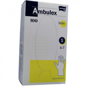 Ambulex latex vizsgálókesztyű (púderes, S) 100db