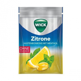 Wick citromos és mentolos cukormentes torokcukorka 72g
