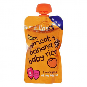 Ella's Kitchen bio banán-sárgabarack + bébirizs bébiétel 120g