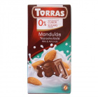 Torras glutén-, és cukormentes tejcsokoládé - mandula 75g Torras glutén-, és cukormentes tejcsokoládé - mandula 75g