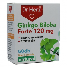 Dr. Herz Ginkgo Biloba Forte 120mg + szerves magnézium + szerves cink kapszula 60db