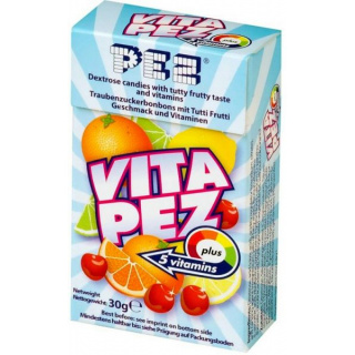 Haas Vita Pez tutti-frutti ízű szőlőcukorka 30g