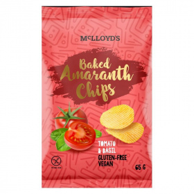 Mclloyds bio amaranth chips sült snack (paradicsomos bazsalikomos) 65g