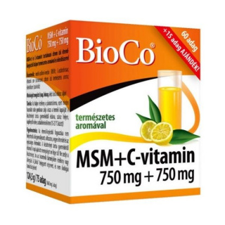 BioCo MSM 750mg + C-vitamin 750mg italpor 60db