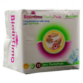 Biointimo panty pads tisztasági betét (hosszított szárnyas) 15db