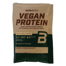 BioTechUSA Vegan protein vaníliás sütemény ízű fehérje italpor 25g