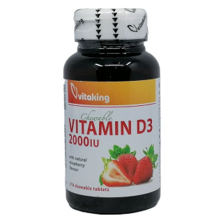 Vitaking Vitamin D3 2000IU epres rágótabletta 210db