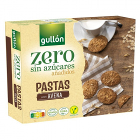 Gullón pastas zero magas rosttartalmú kakaós zabkeksz (hozzáadott cukor nélkül) 300g