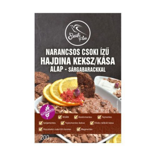 Szafi Free narancsos csokoládé ízű hajdina keksz-kása alap - sárgabarackkal 200g