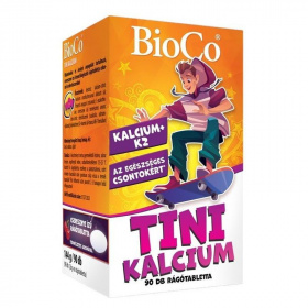 Bioco tini kalcium vitaminokat és ásványi anyagokat tartalmazó rágótabletta (cseresznye ízű ) 90db