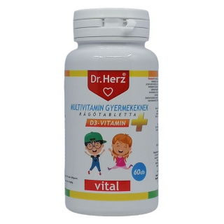 Dr. Herz gyerek Multivitamin + D3-vitamin rágótabletta 60db