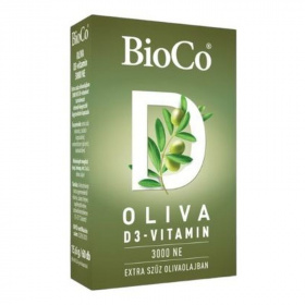 BioCo Oliva D3-vitamin 3000 NE lágyzselatin kapszula 60db