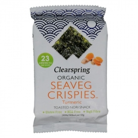 Clearspring bio ropogós tengeri alga snack kurkumás 4g