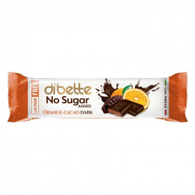 Dibette nas narancs-kakaó ízű krémmel töltött étcsokoládé (hozzáadott cukor nélkül, laktózmentes) 22g
