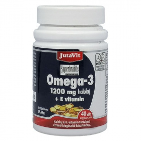 JutaVit Omega-3 halolaj 1200mg + E-vitamin kapszula 40db