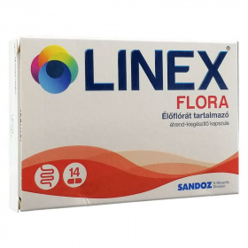 Linex Flora élőflórát tartalmazó étrend-kiegészítő kapszula 14db