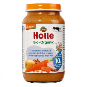 Holle bio bébiétel - vöröslencse, zöldség, borjúhús 220g