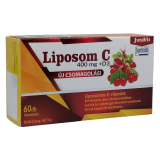 JutaVit Liposom C-vitamin 400mg+D3 filmtabletta 60db